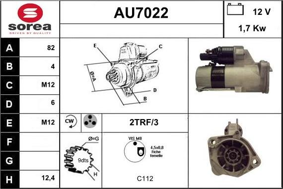 Sera AU7022 - Стартер vvparts.bg