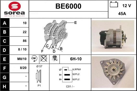 Sera BE6000 - Генератор vvparts.bg