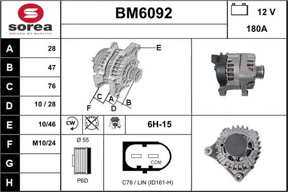 Sera BM6092 - Генератор vvparts.bg