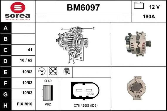 Sera BM6097 - Генератор vvparts.bg