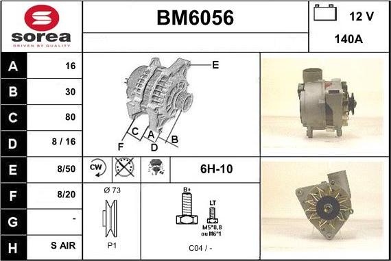 Sera BM6056 - Генератор vvparts.bg