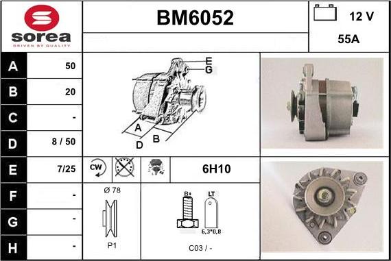 Sera BM6052 - Генератор vvparts.bg