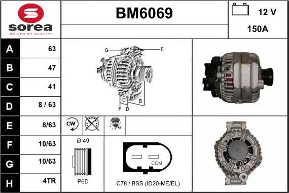 Sera BM6069 - Генератор vvparts.bg