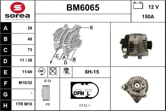 Sera BM6065 - Генератор vvparts.bg