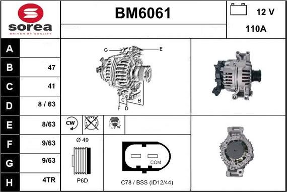 Sera BM6061 - Генератор vvparts.bg