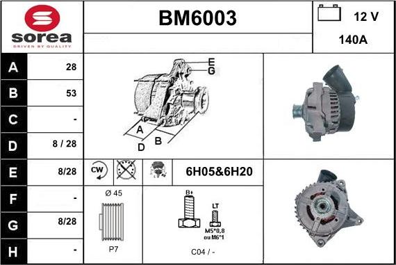 Sera BM6003 - Генератор vvparts.bg