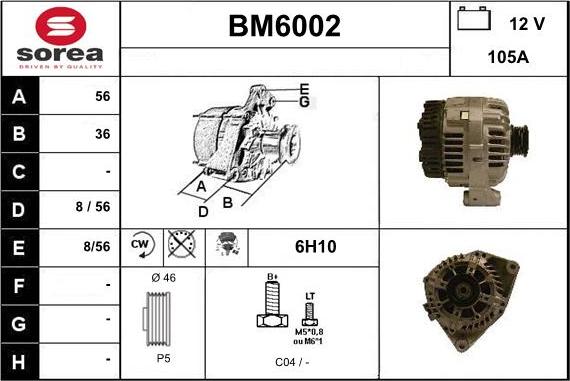 Sera BM6002 - Генератор vvparts.bg