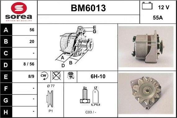 Sera BM6013 - Генератор vvparts.bg