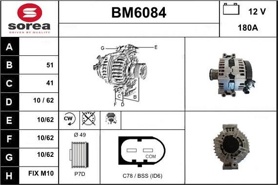 Sera BM6084 - Генератор vvparts.bg