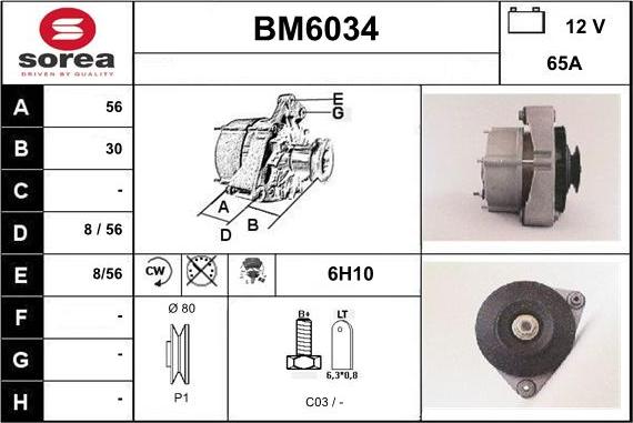 Sera BM6034 - Генератор vvparts.bg