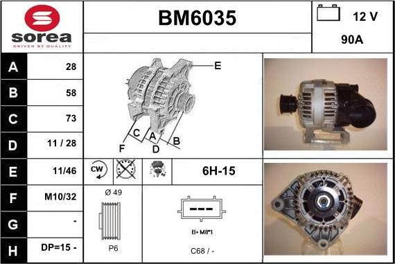 Sera BM6035 - Генератор vvparts.bg