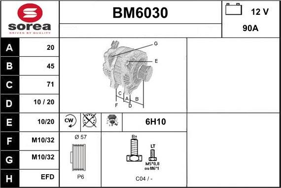 Sera BM6030 - Генератор vvparts.bg