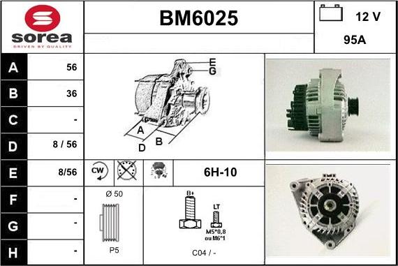 Sera BM6025 - Генератор vvparts.bg