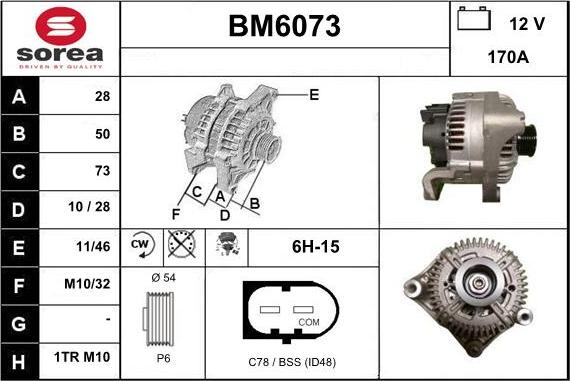 Sera BM6073 - Генератор vvparts.bg