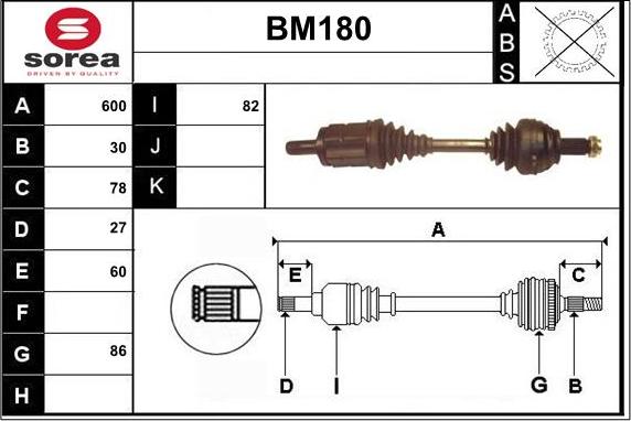 Sera BM180 - Полуоска vvparts.bg