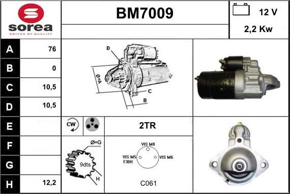 Sera BM7009 - Стартер vvparts.bg