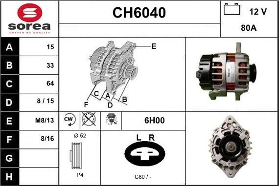 Sera CH6040 - Генератор vvparts.bg