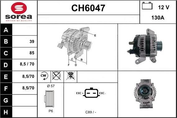 Sera CH6047 - Генератор vvparts.bg