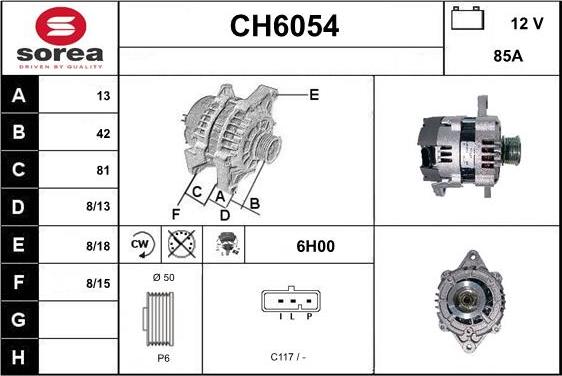 Sera CH6054 - Генератор vvparts.bg