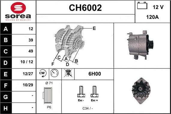 Sera CH6002 - Генератор vvparts.bg