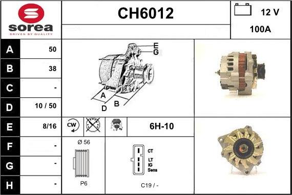 Sera CH6012 - Генератор vvparts.bg