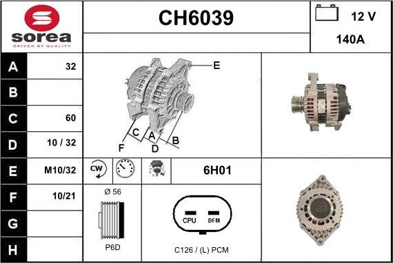 Sera CH6039 - Генератор vvparts.bg