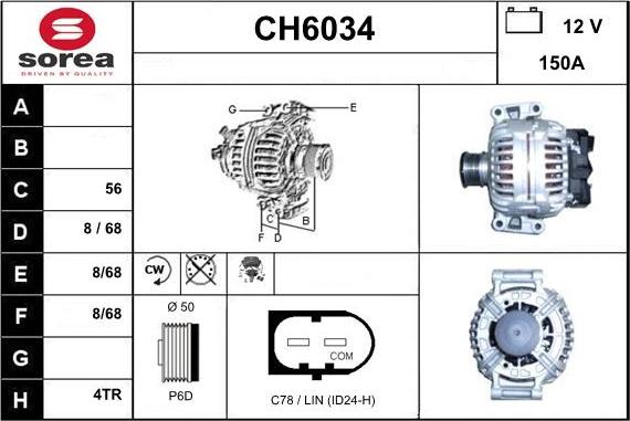 Sera CH6034 - Генератор vvparts.bg