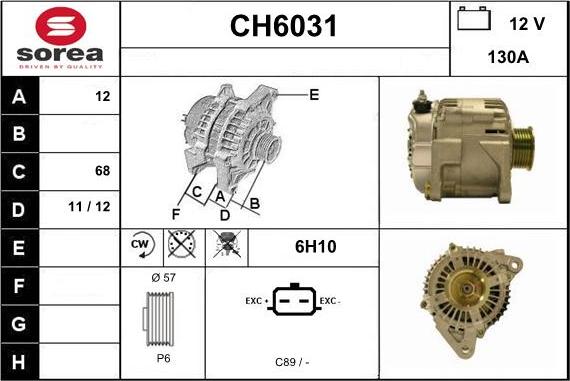 Sera CH6031 - Генератор vvparts.bg