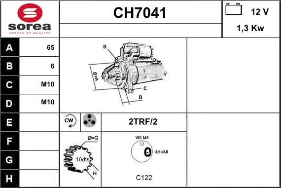 Sera CH7041 - Стартер vvparts.bg