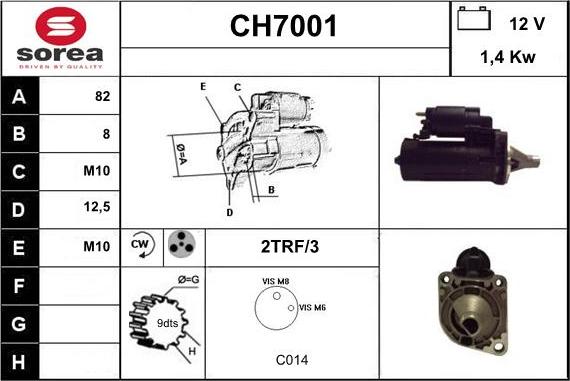 Sera CH7001 - Стартер vvparts.bg