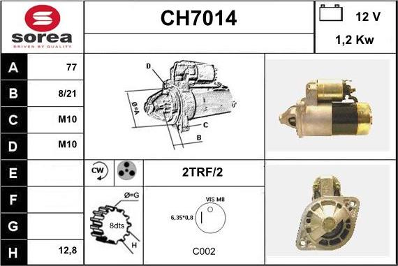 Sera CH7014 - Стартер vvparts.bg