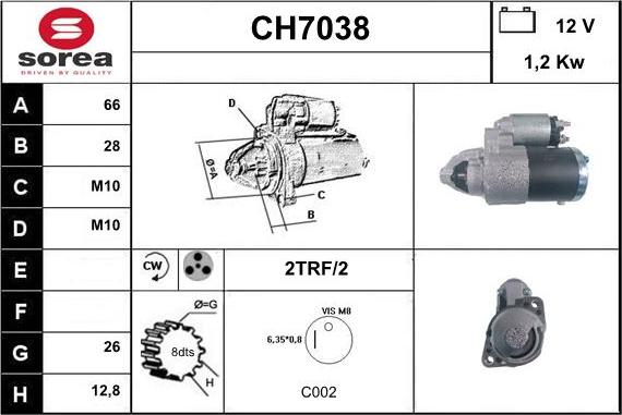 Sera CH7038 - Стартер vvparts.bg