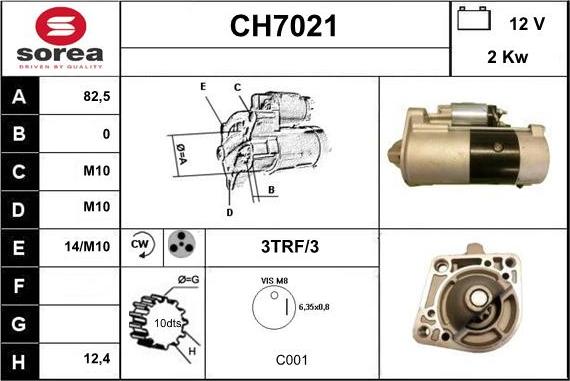 Sera CH7021 - Стартер vvparts.bg