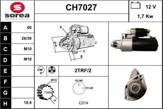 Sera CH7027 - Стартер vvparts.bg