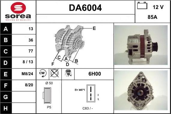 Sera DA6004 - Генератор vvparts.bg