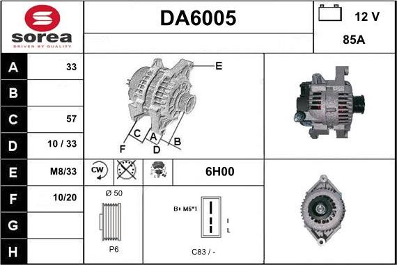 Sera DA6005 - Генератор vvparts.bg