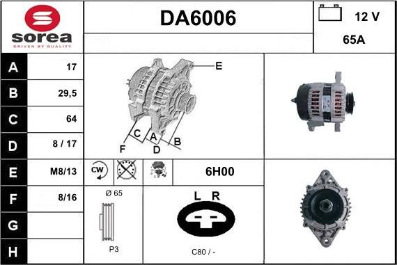 Sera DA6006 - Генератор vvparts.bg