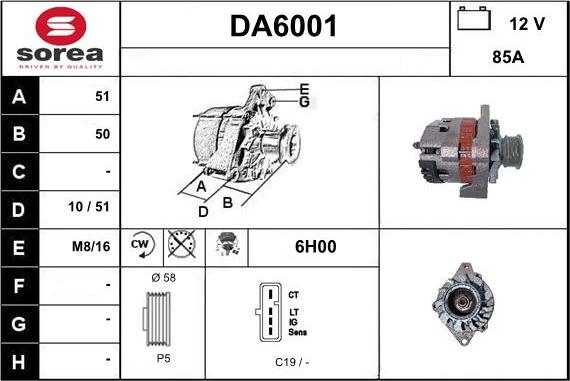 Sera DA6001 - Генератор vvparts.bg