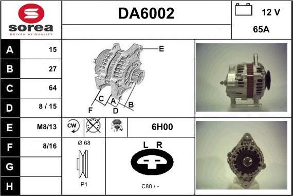 Sera DA6002 - Генератор vvparts.bg