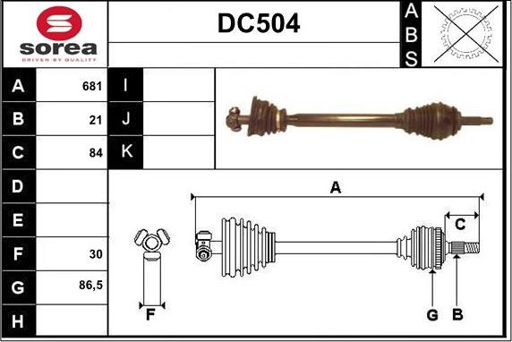 Sera DC504 - Полуоска vvparts.bg