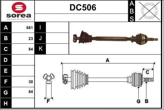 Sera DC506 - Полуоска vvparts.bg