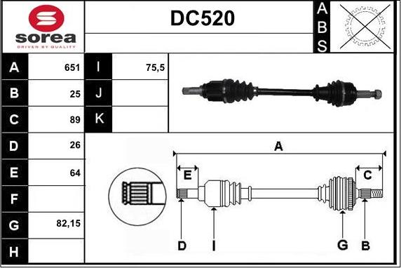 Sera DC520 - Полуоска vvparts.bg