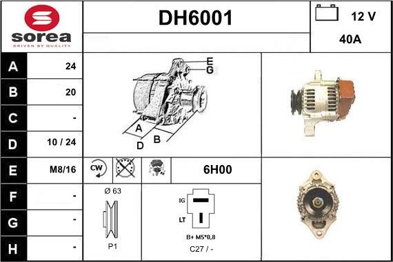 Sera DH6001 - Генератор vvparts.bg