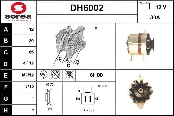 Sera DH6002 - Генератор vvparts.bg