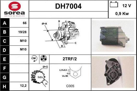 Sera DH7004 - Стартер vvparts.bg