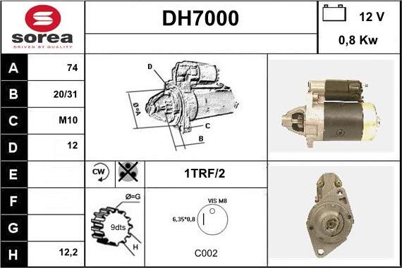 Sera DH7000 - Стартер vvparts.bg