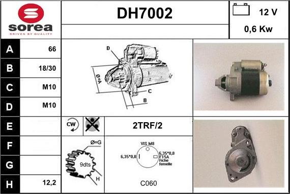 Sera DH7002 - Стартер vvparts.bg