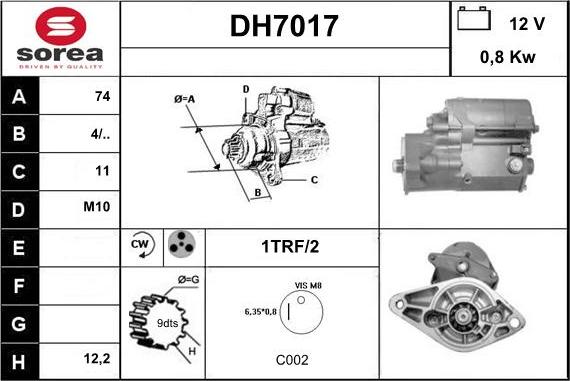 Sera DH7017 - Стартер vvparts.bg