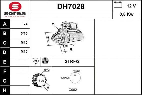 Sera DH7028 - Стартер vvparts.bg