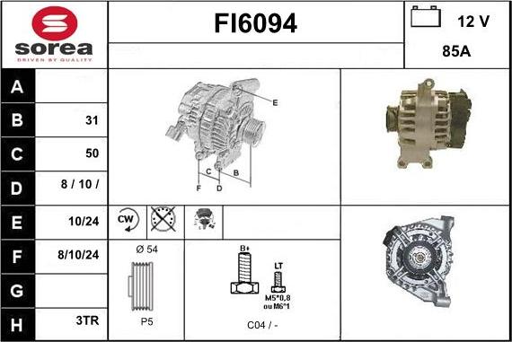 Sera FI6094 - Генератор vvparts.bg